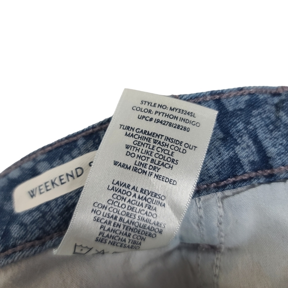 Seven7 Blue Python Indigo Snakeskin Print Denim W… - image 7